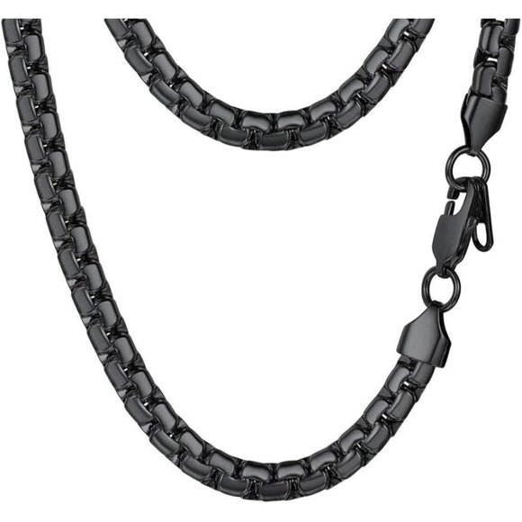 Stylish Stainless Steel Flat Link Chain Necklace for Men 2mm/4mm/6mm/8mm. Silve